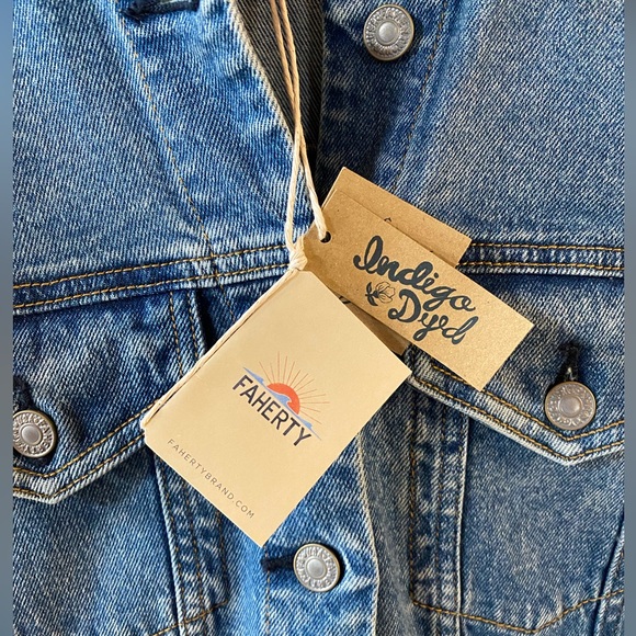 Faherty Michelle Denim Dress NWT size 4 - Picture 5 of 14